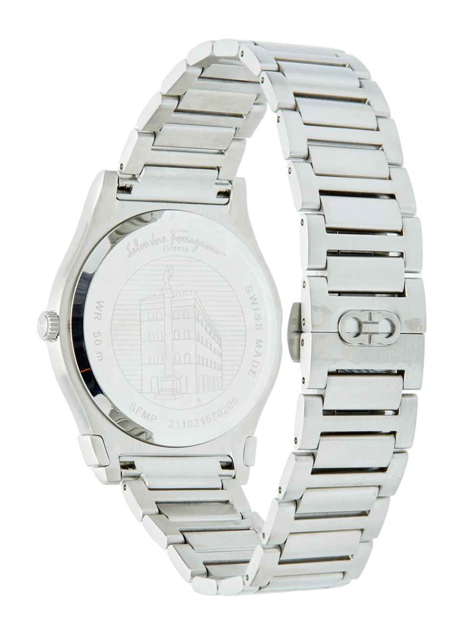 Ferragamo Men's Gancini Watch Green/Silver 41mm SFMP00122