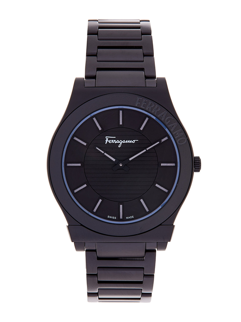 Ferragamo Men's Gancini Watch Black/Black 41mm SFMP00522