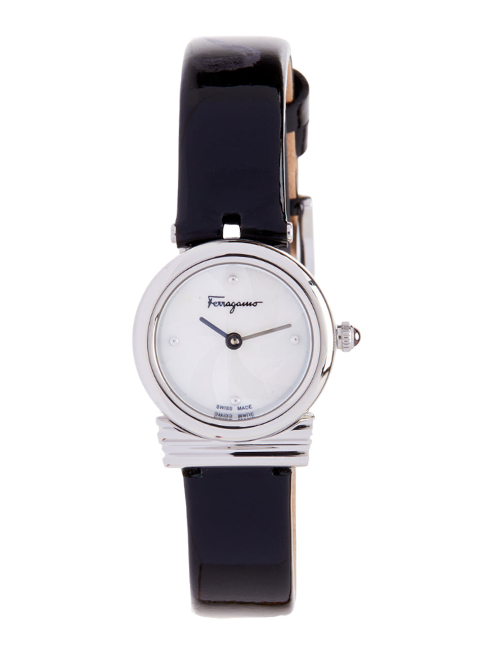 Ferragamo Women's Gancini Patchwork Watch White/Pink/Steel 22mm SFYE00422