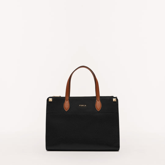 Furla Afrodite Tote Bag Nero Perla Cogn M