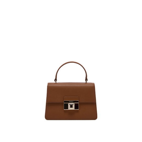 Furla Venere Top Handle Bag Cognac h Mini