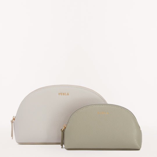 Furla Classic Cosmetic Case Set Perla e Marmo c L