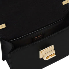 Furla 1927 Mini Crossbody Black Leather Bag - InstaRunway.com