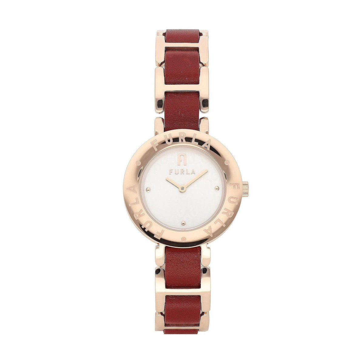 Furla Essential Round Gold Case 30mm - InstaRunway.com