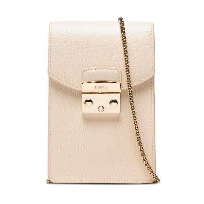 Metropolis Vertical Crossbody Beige - InstaRunway.com