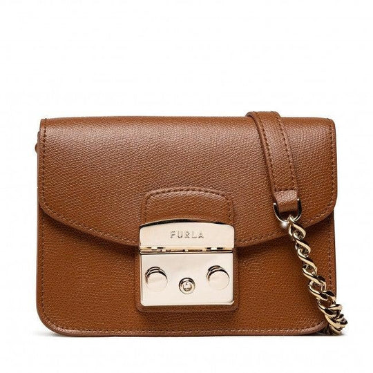 Furla Metropolis Crossbody Bag Cognac H Mini