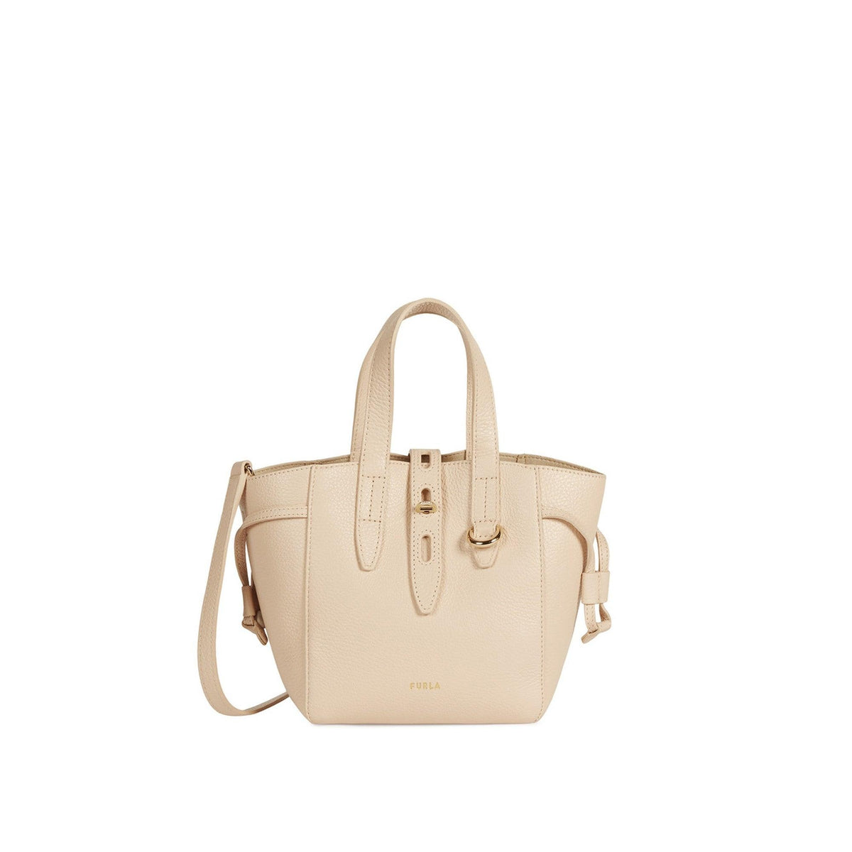 Furla Net Mini Beige Tote - InstaRunway.com