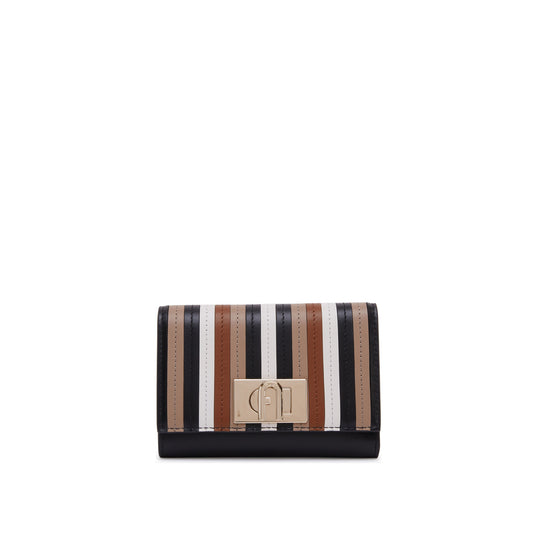 Furla 1927 Medium Compact Wallet Grei Nero Talco One Size