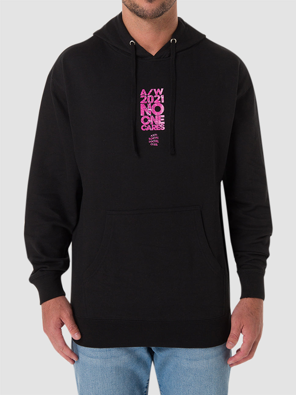 anti social social club no 1 curr black hoodie