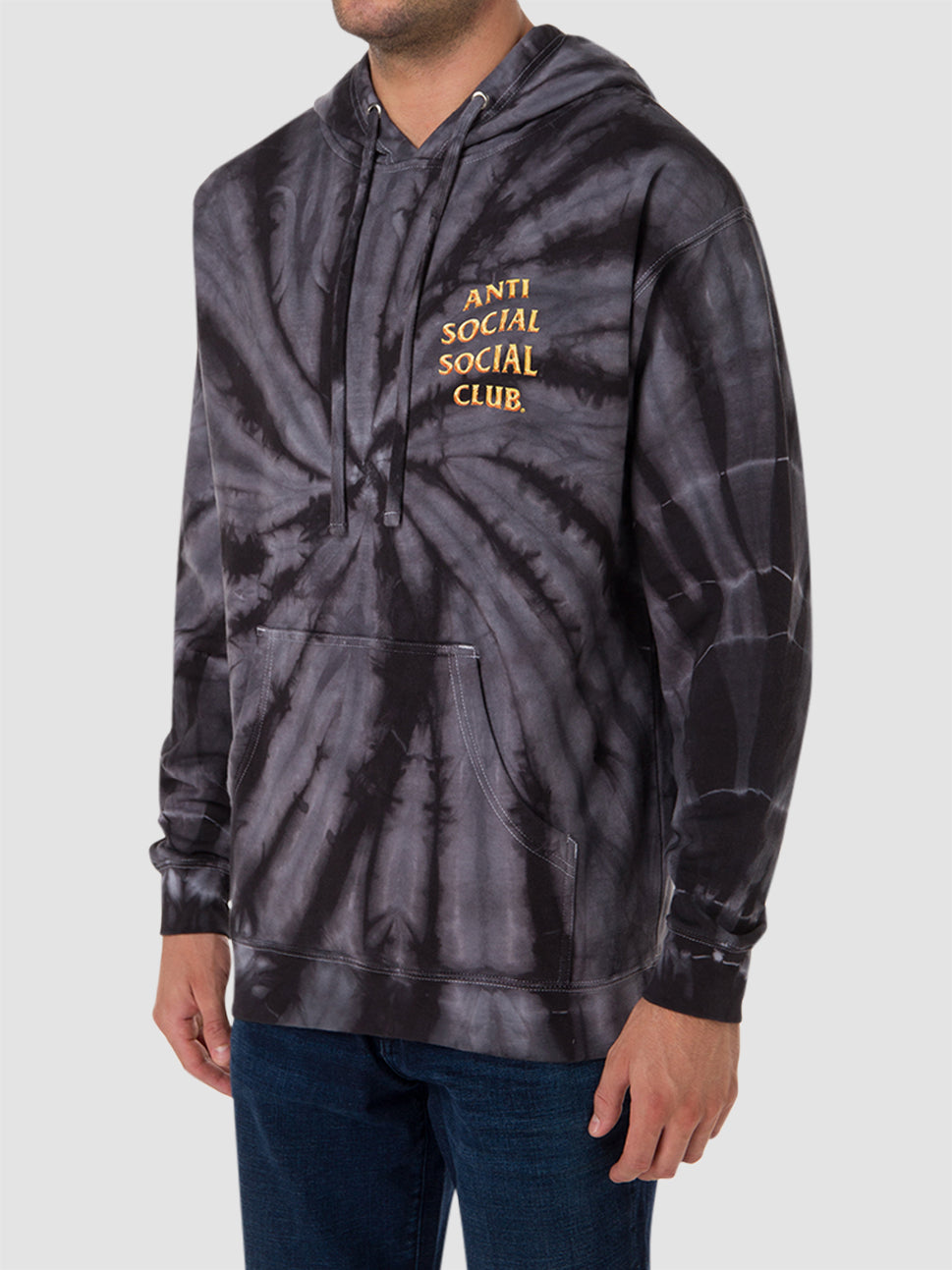 Anti Social Social Club Effectionate Black Tie Dye Hoodie