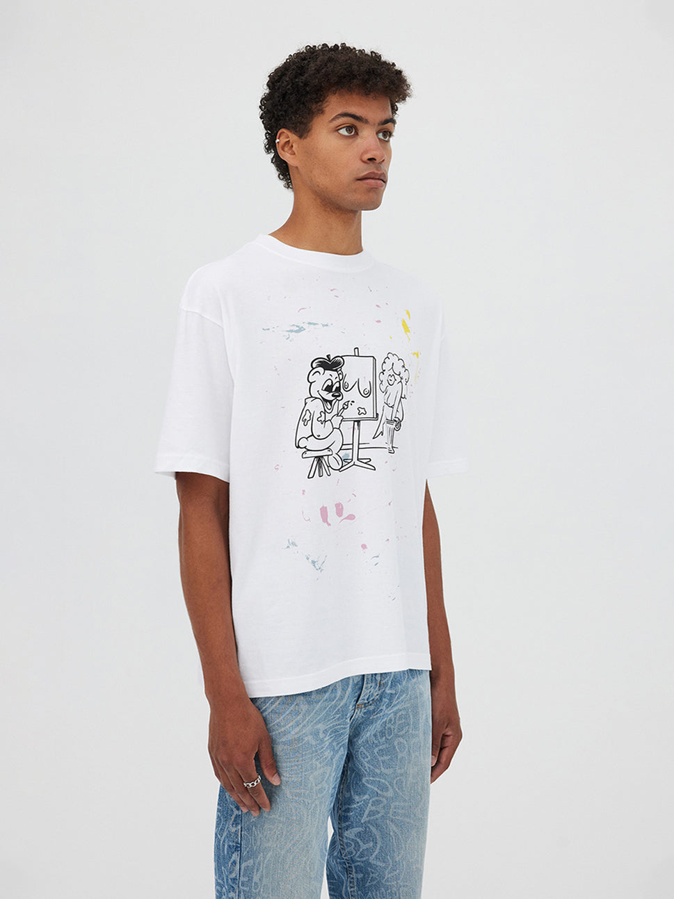 Domrebel Men's White Art Class T Shirt