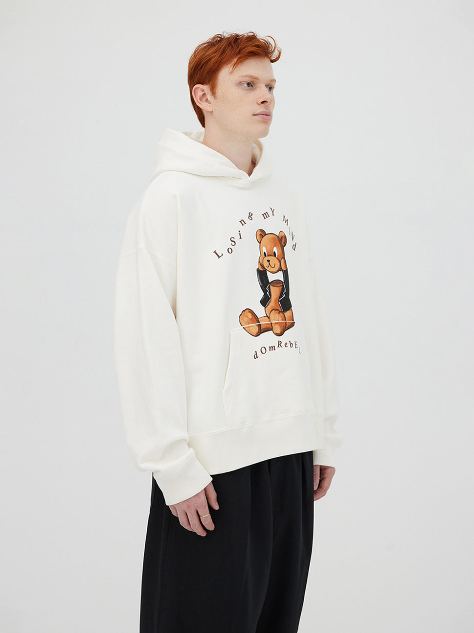 Domrebel Men's Ivory Coocoo Pullover Hoodie