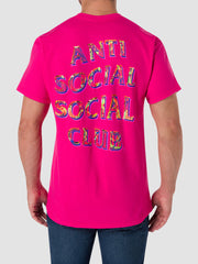 Anti Social Social Club Layer Lock Hot Pink Tee