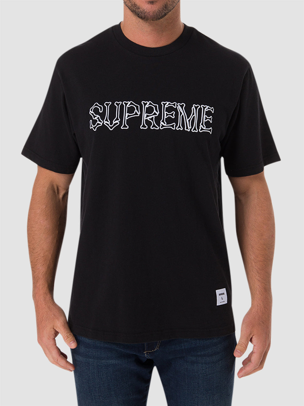 Supreme Bones Short Sleeve Top Black