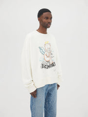 Domrebel Men's Ivory Angelbear Sweatshirt