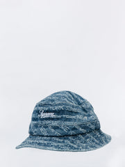 Supreme Multi Type Jacquard Denim Blue Bucket Hat