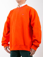 Supreme Small Box Crewneck Orange Sweatshirt