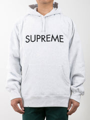 Supreme Capital Hooded Sweatshirt Grey Hoodie