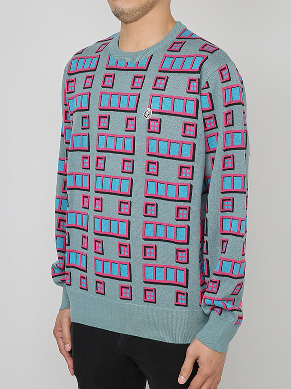 Billionaire Boys Club Brick Knitted Jumper Blue