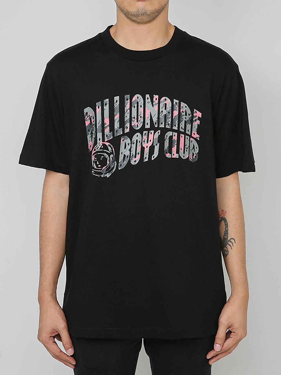 Billionaire Boys Club Camo Arch Logo T Shirt Black