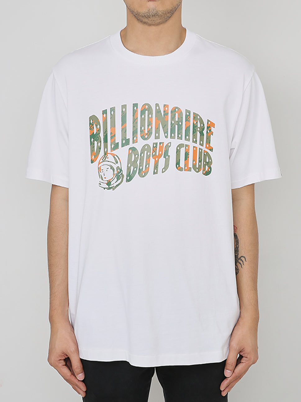 Billionaire Boys Club Camo Arch Logo T Shirt White