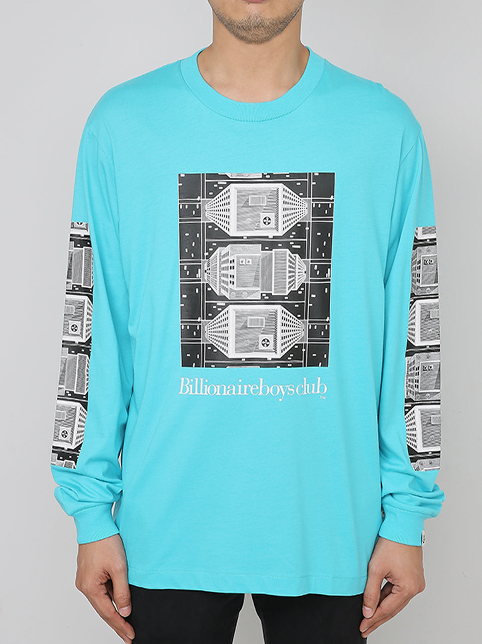 Billionaire Boys Club Skyscraper Long Sleeve T Shirt Turquoise