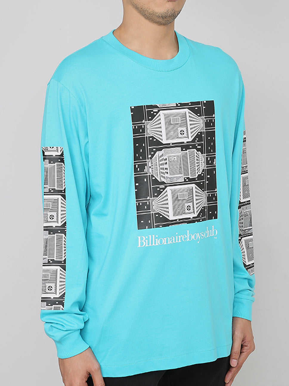 Billionaire Boys Club Skyscraper Long Sleeve T Shirt Turquoise