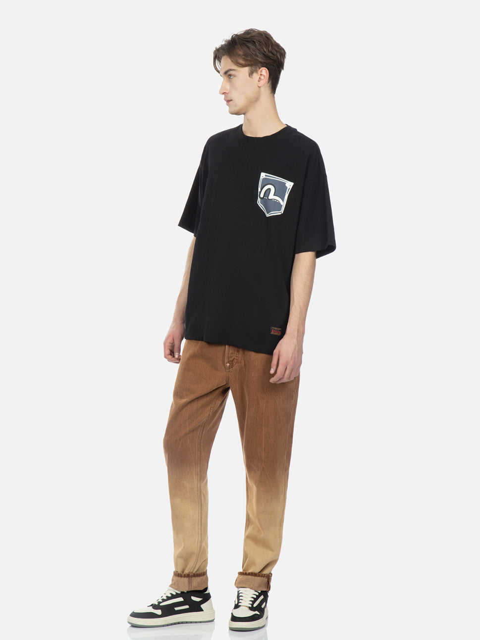 Evisu Black HT Multi-Pocket Printed SS Tee