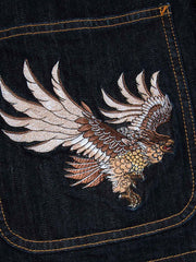 Evisu Indigo Seagull, Eagle & Samurai Embroidery 4-Pocket Denim Jacket