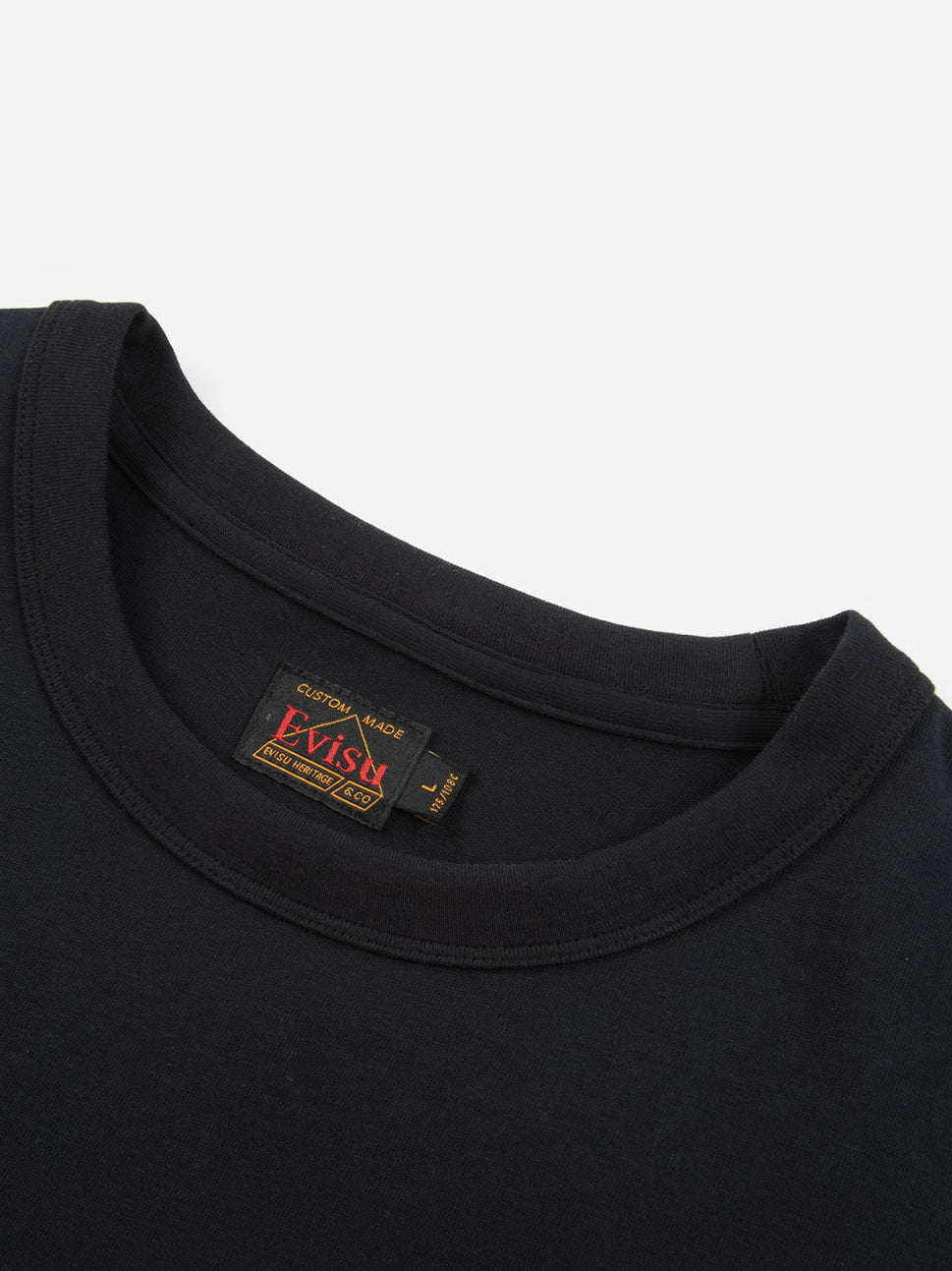 Evisu Black Seagull & Samurai Embroidery & Printed Tee