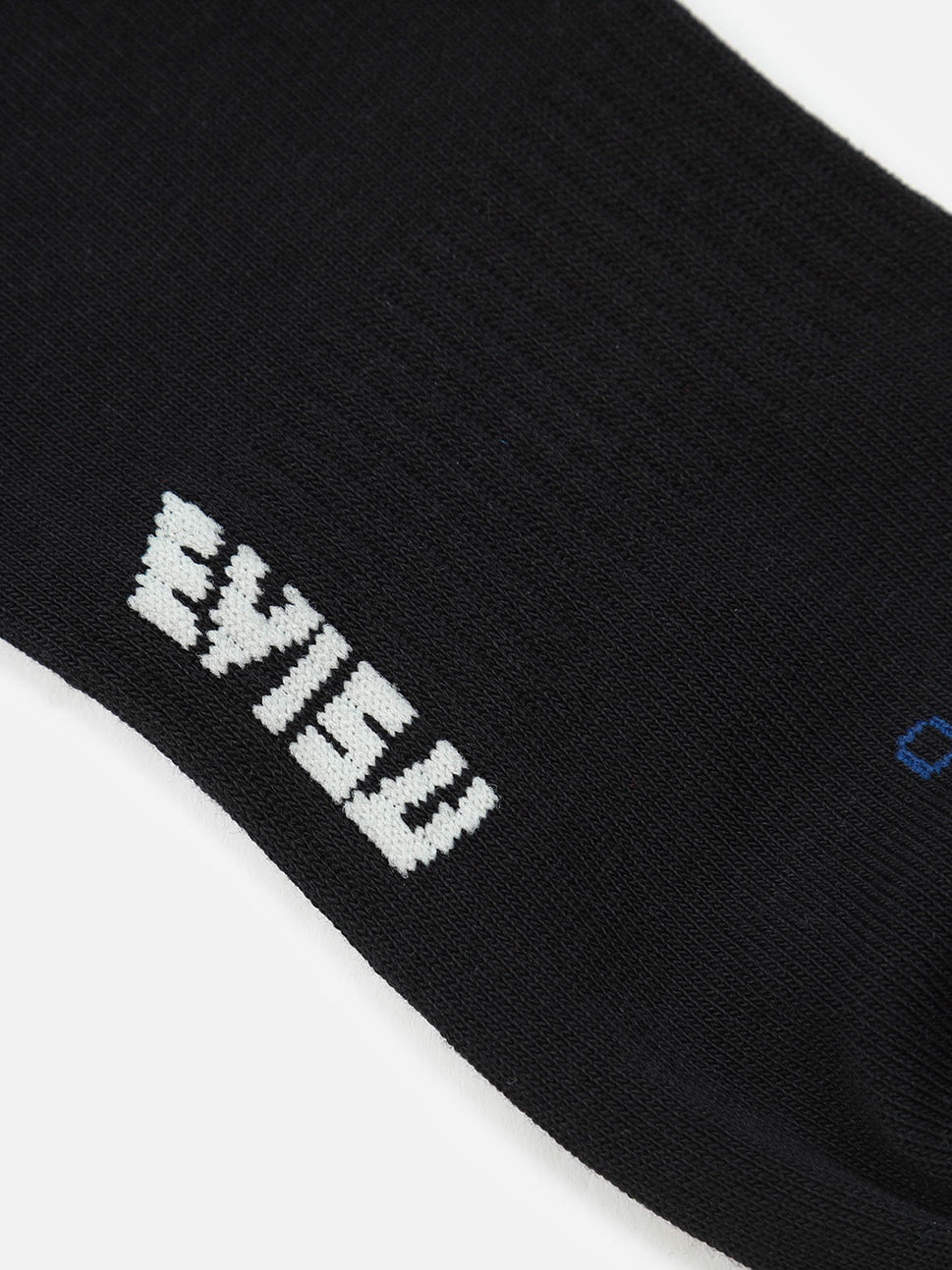 Evisu Black Seawave Jacquard & Seagull Embroidery Socks