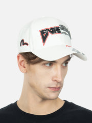 Evisu Off White Multi Logo Graphic Patchwork Cap