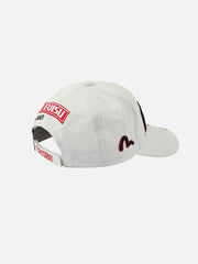 Evisu Off White Multi Logo Graphic Patchwork Cap