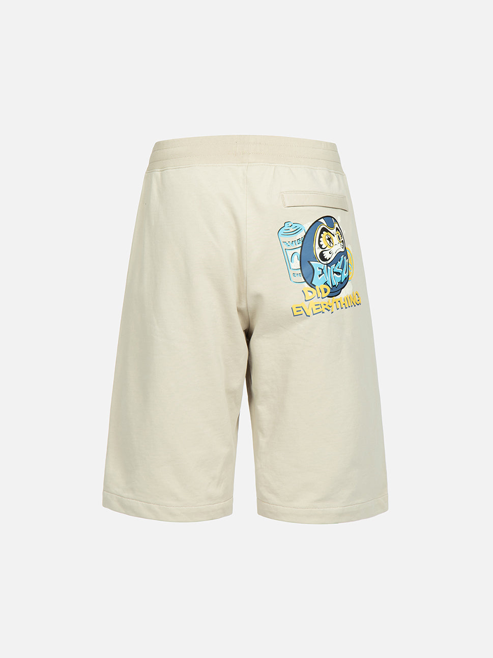 Evisu Khaki HT Graffiti Daruma Printed Sweatshorts