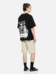 Evisu Khaki HT Graffiti Daruma Printed Sweatshorts