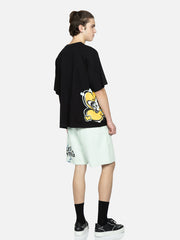 Evisu Black HT Transforming Daruma Printed SS Tee