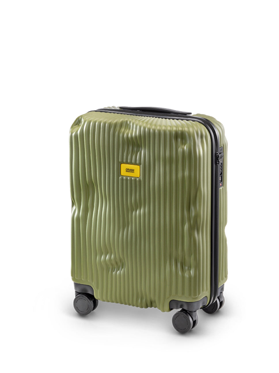 Crash Baggage Stripe Cabin 4 Wheel Luggage Trolleys, CB151 005, Olive