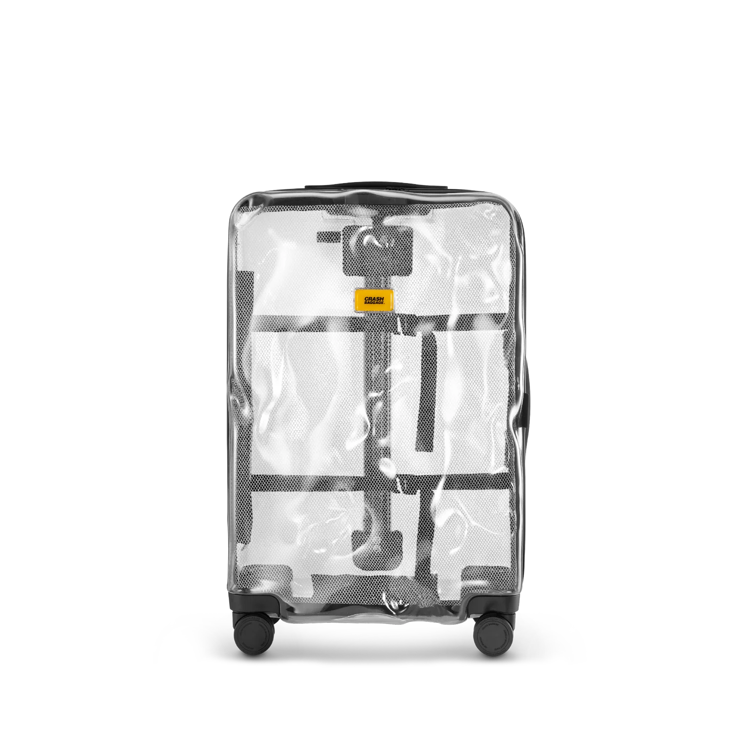 Crash Baggage Share Cabin 4 Wheel Luggage Trolleys, CB141 050 - same image, Clear