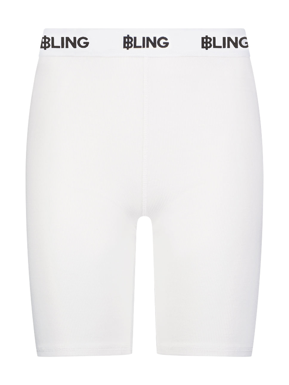 Bling Knit Biker Shorts White BLW08BC KB01