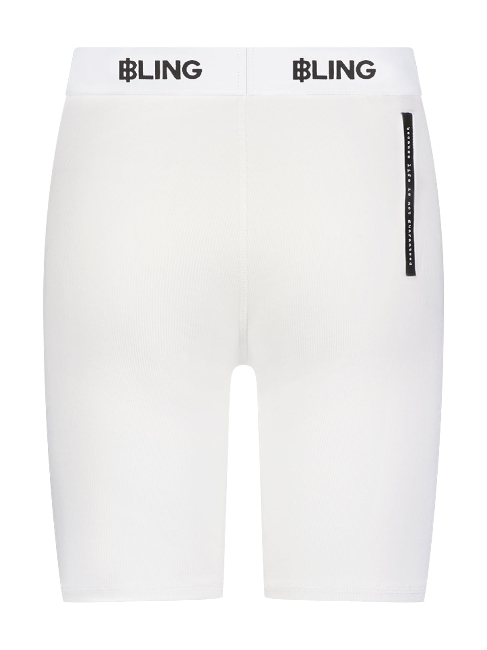 Bling Knit Biker Shorts White BLW08BC KB01