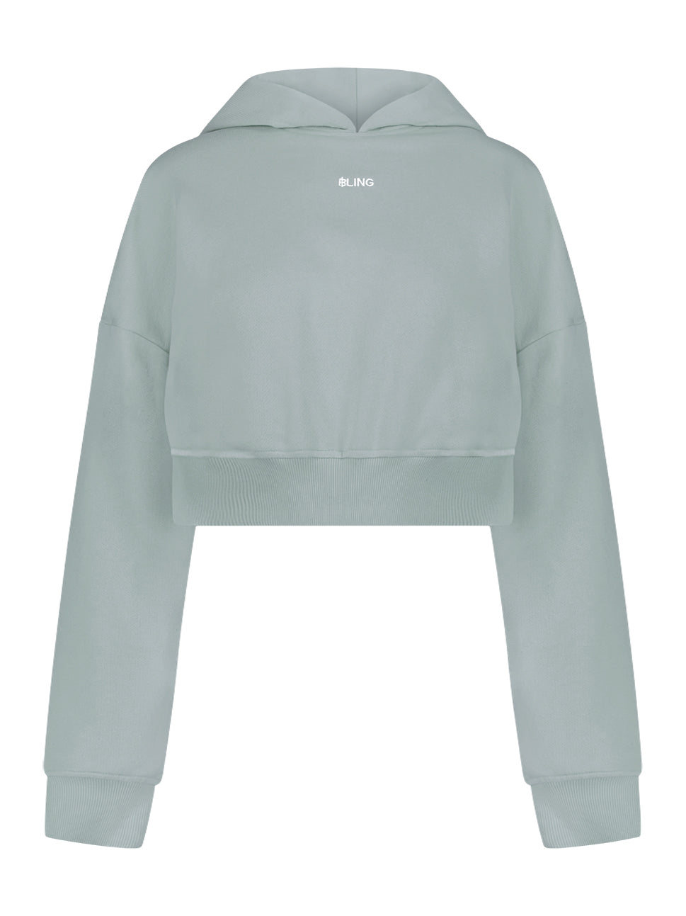 Bling Cropped Hoodie Seafoam Green BLW08BC KH10