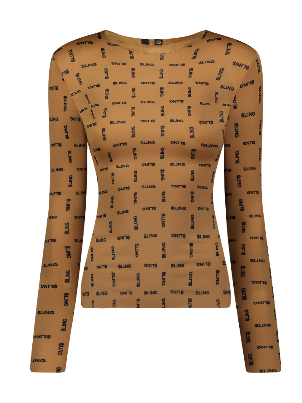 Bling X Skin Long Sleeve Top Camel BLWL K01