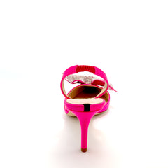 SJP By Sarah Jessica Parker Emmanuel 70mm Hot Pink Satin Slingbacks - InstaRunway.com
