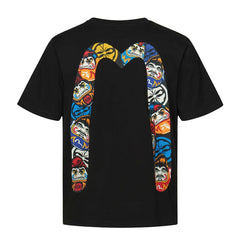 Buy Evisu Daruma Daicock Print Black T-Shirt Online