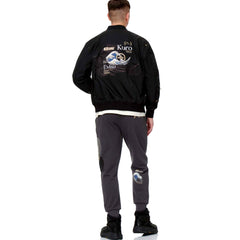 Evisu Black The Great Wave Bomber Jacket