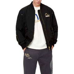 Evisu Black The Great Wave Bomber Jacket