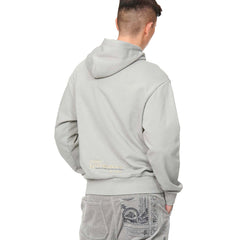 Evisu Circular Great Wave Printed Grey Hoodie