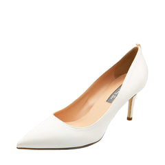 Buy SJP by Sarah Jessica Parker Fawn White Satin Pumps 70mm Online