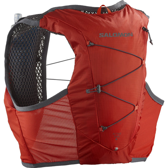 Salomon ACTIVE SKIN 4 with flask bottles Unisex Running Vest Red