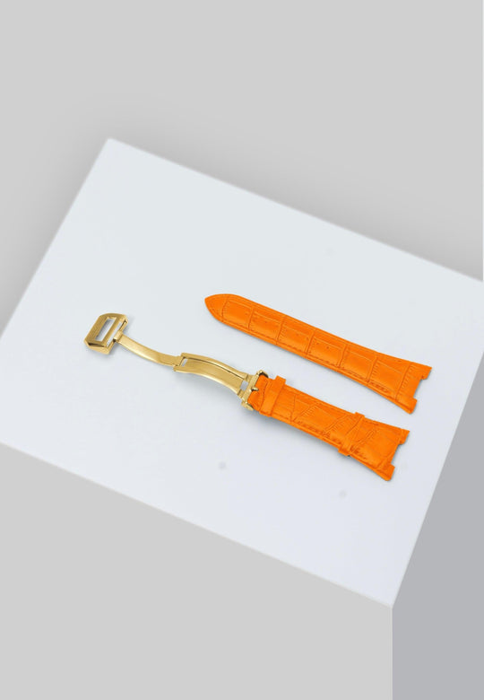 Golden Concept Apple Watch Strap Series 6 Orange/Gold 40mm
